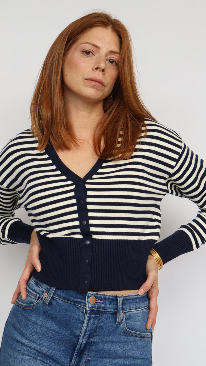 Steve Madden Lauryn Stripe Cardigan