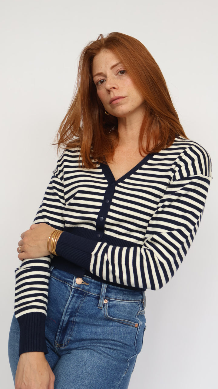Steve Madden Lauryn Stripe Cardigan