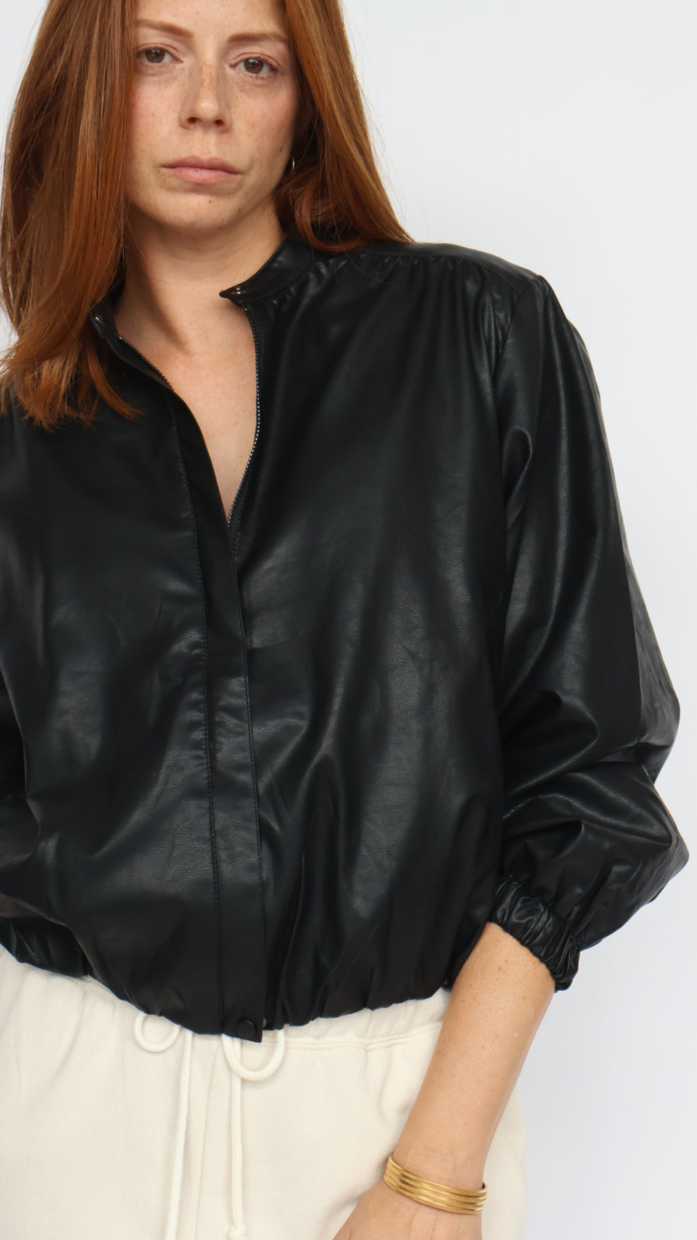 Pinch Vegan Leather Bomber Jacket