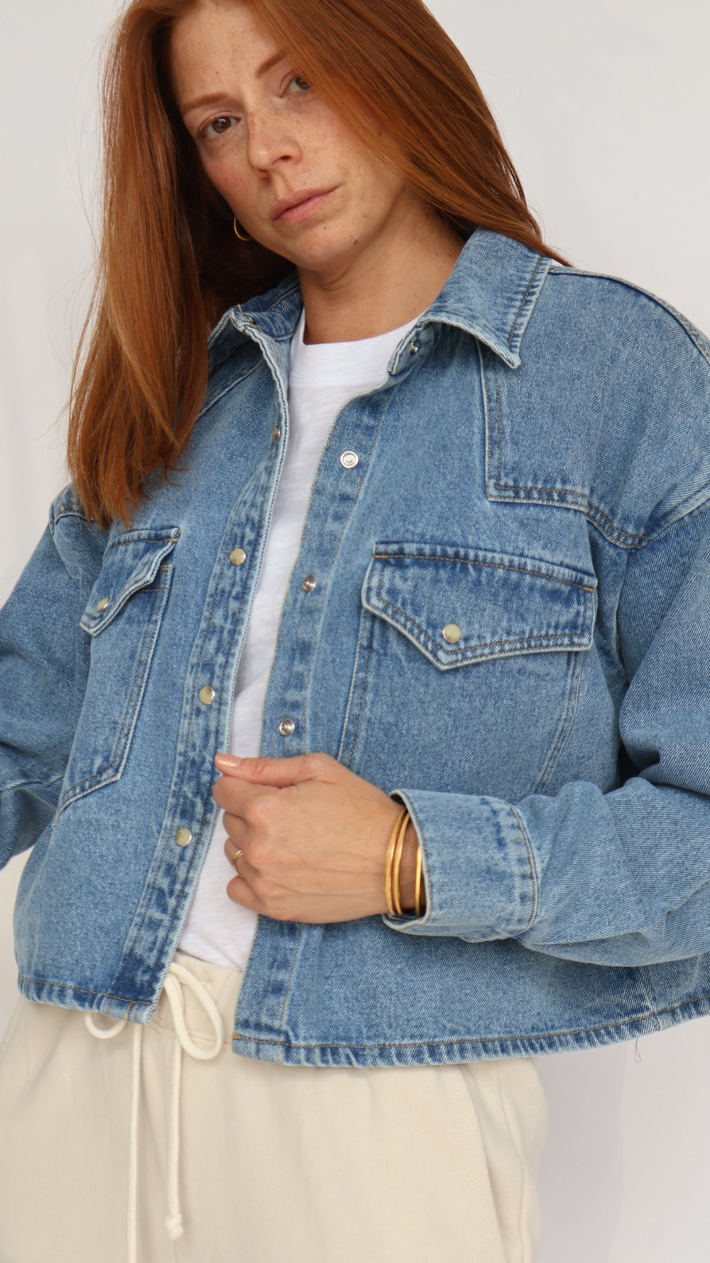 Steve Madden Rafi Denim Jacket With Western Pockets