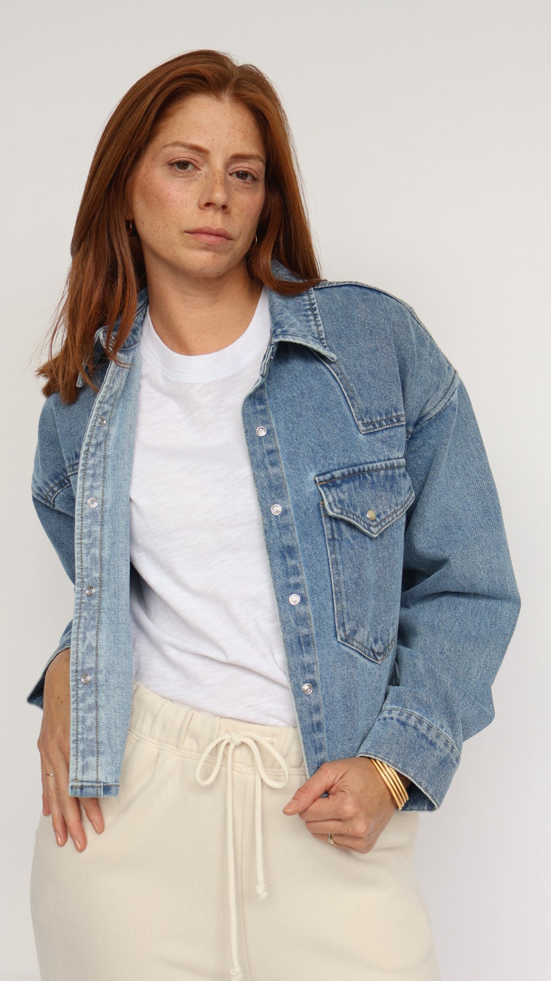 Steve Madden Rafi Denim Jacket With Western Pockets