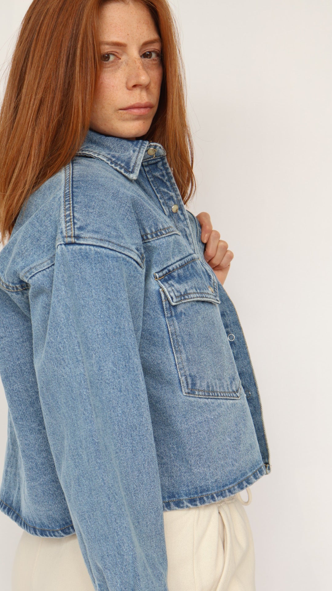 Steve Madden Rafi Denim Jacket With Western Pockets
