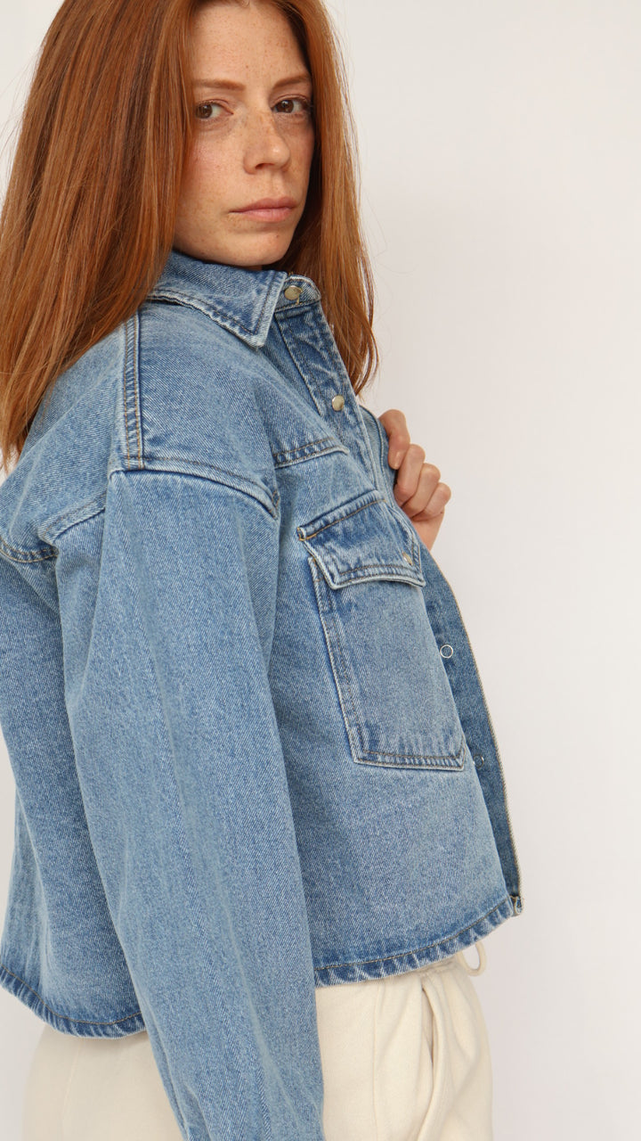Steve Madden Rafi Denim Jacket With Western Pockets