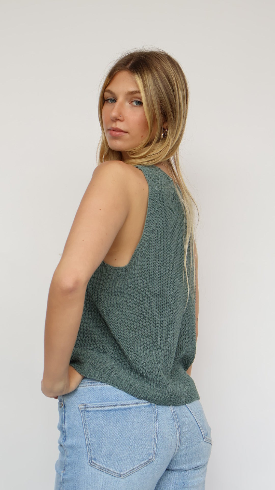 Twist Halter Knit Top