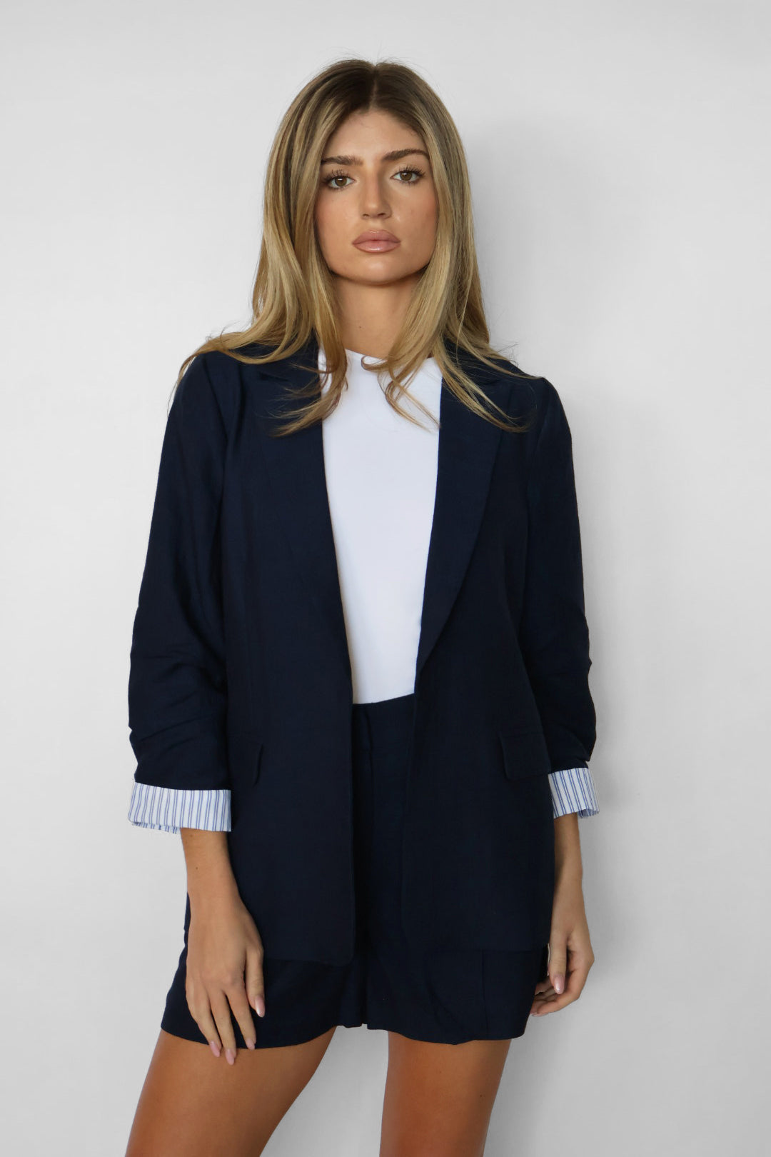 Stripe Sleeve Detail Blazer