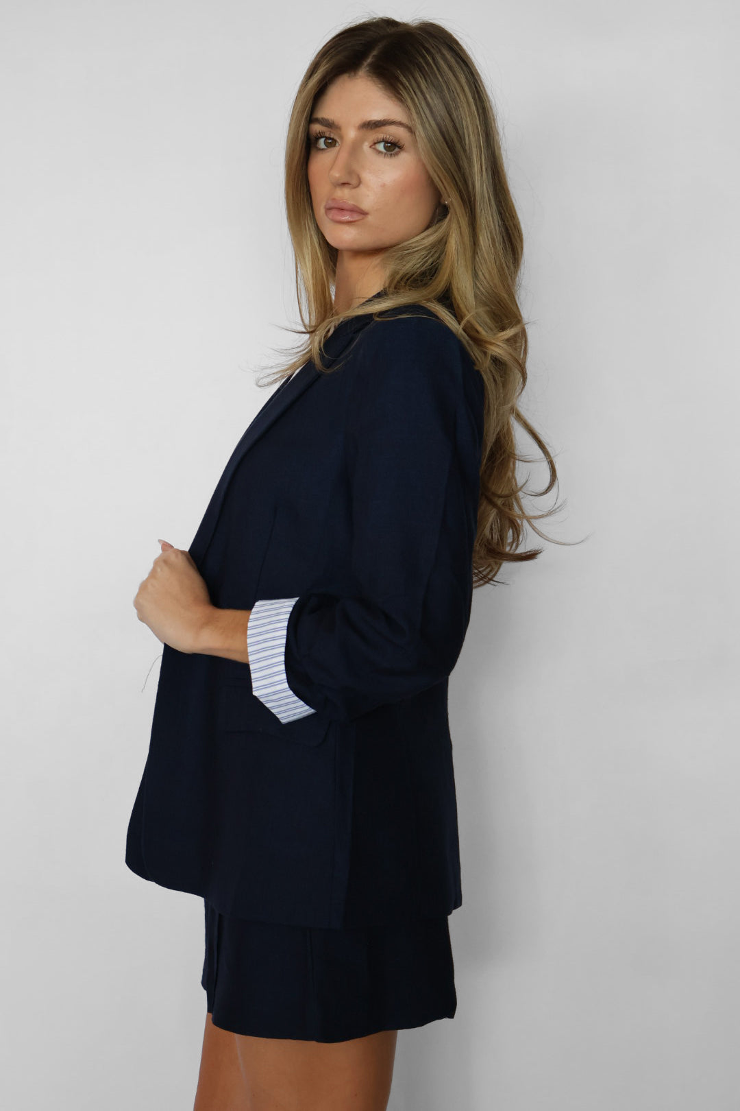 Stripe Sleeve Detail Blazer
