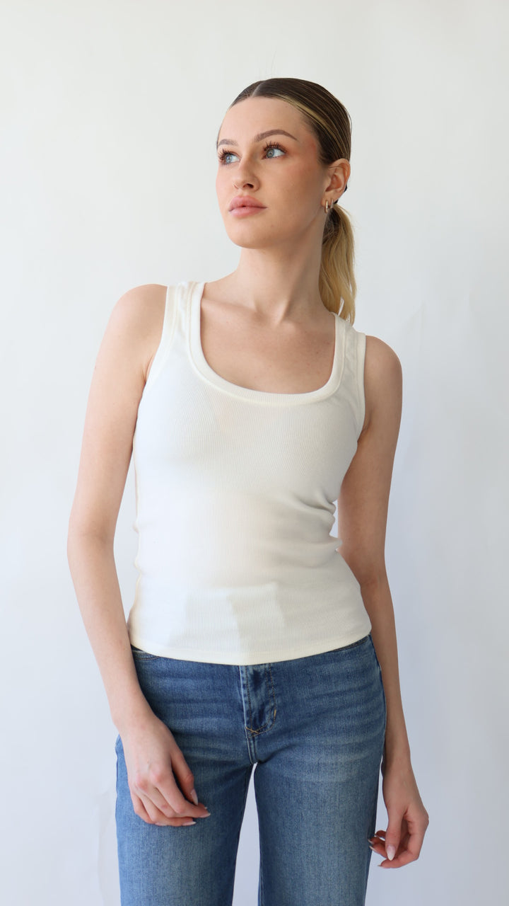 Essential Ribbed Cotton Tank Top