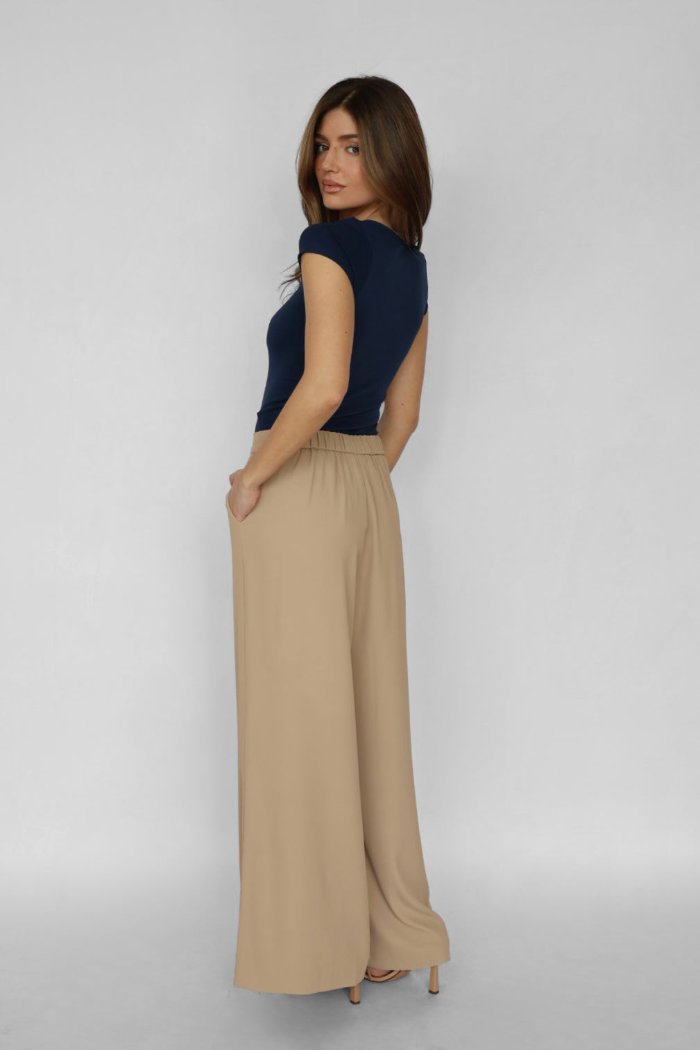 Pull-on Wide Leg Pants