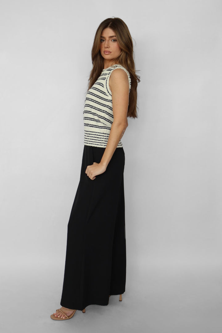Striped Knit Sweater Top