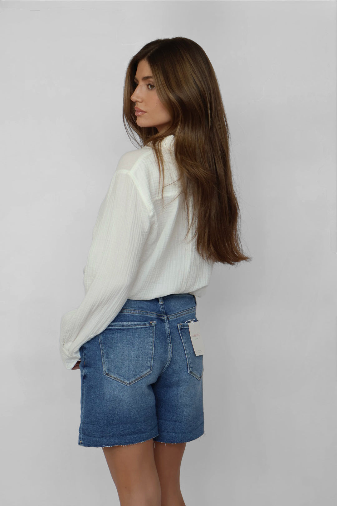 High Rise Two Way Cuff Shorts
