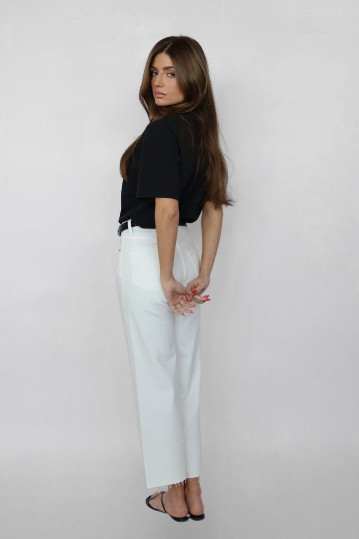 Just Black Denim Slim Cropped Wide Leg Jeans