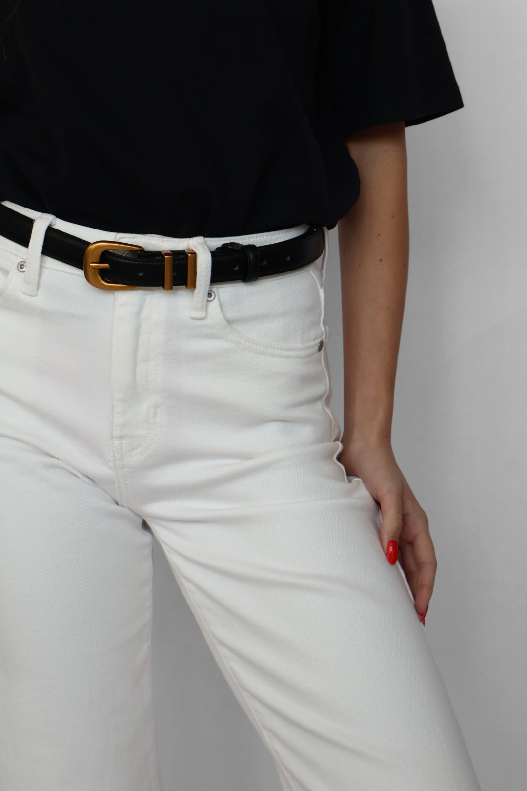 Just Black Denim Slim Cropped Wide Leg Jeans