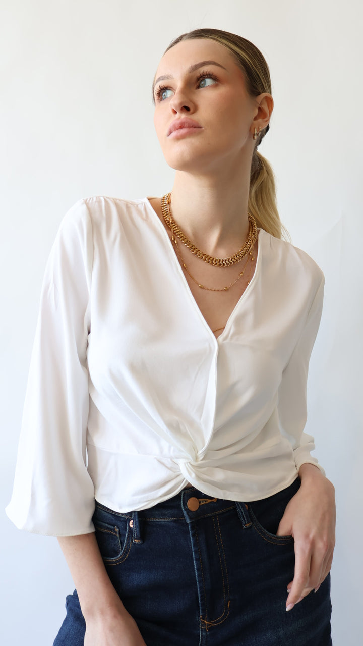 Twist Front Blouse