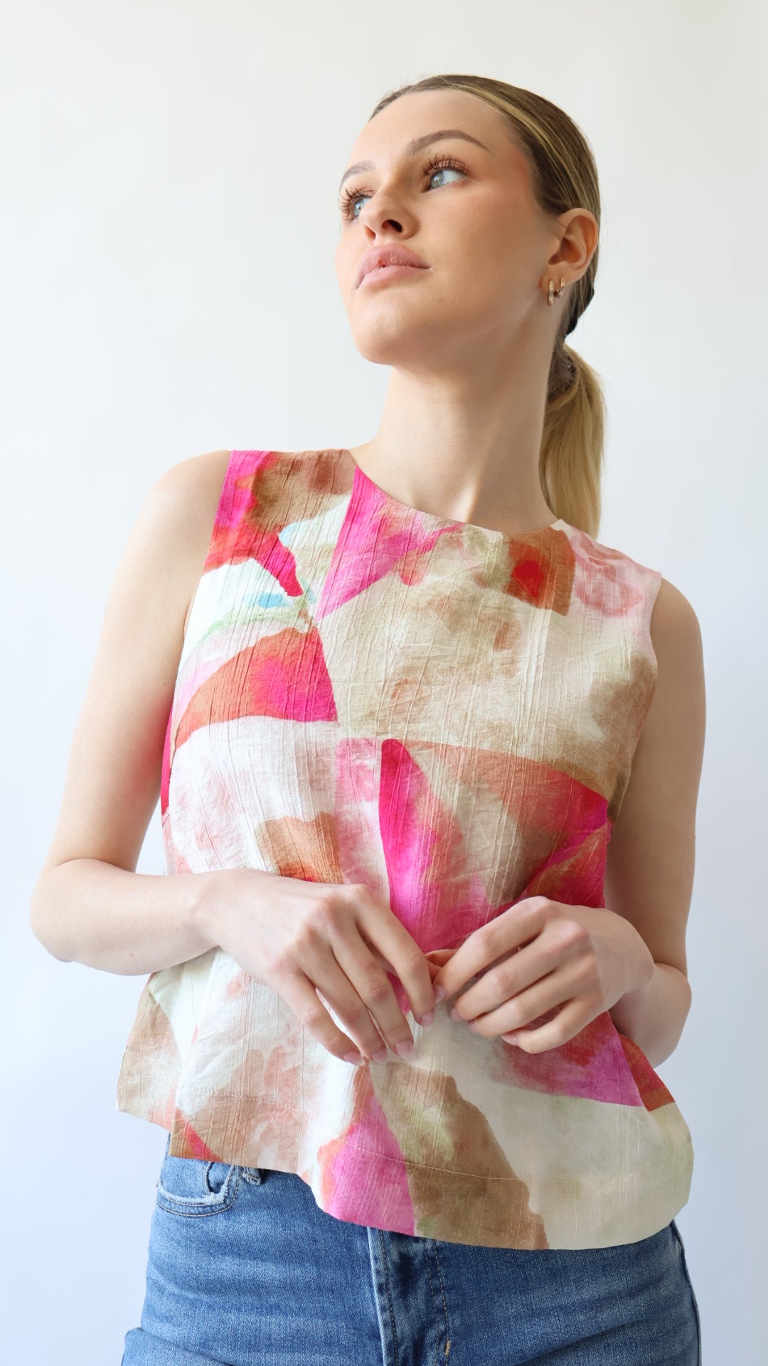 Print Sleeveless Top