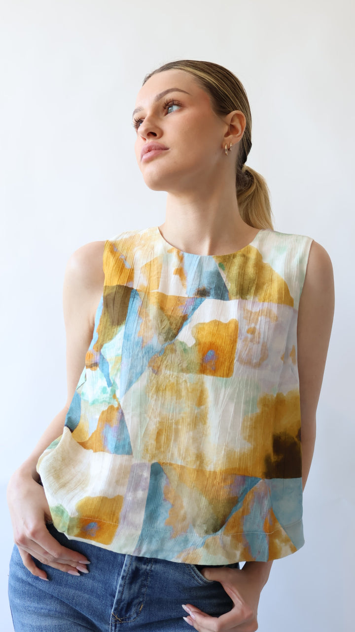 Print Sleeveless Top