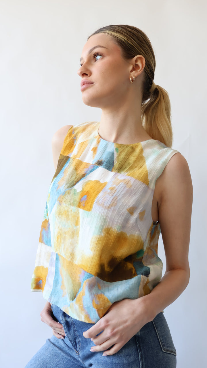 Print Sleeveless Top