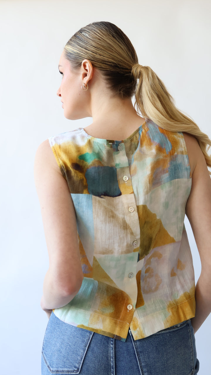 Print Sleeveless Top