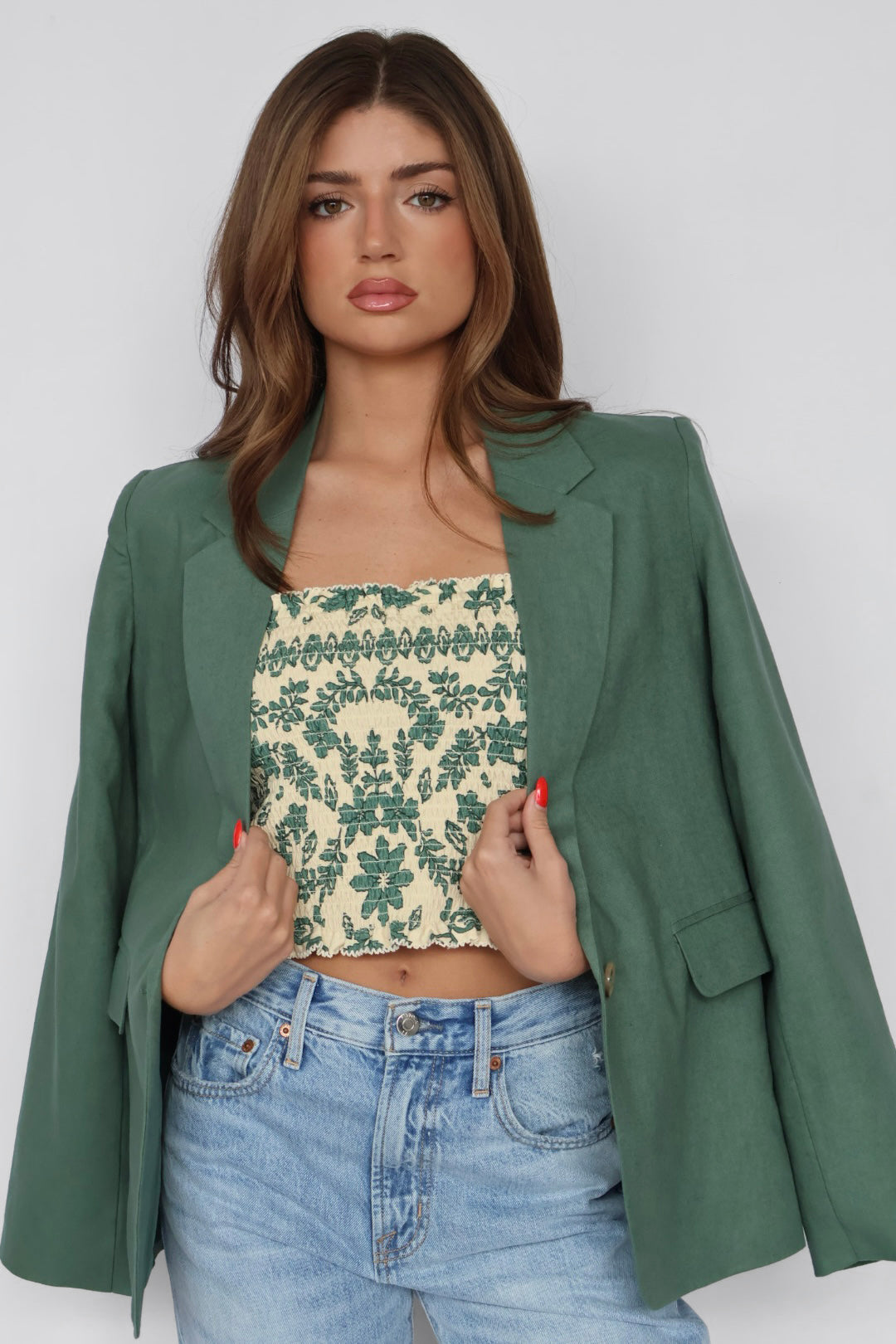 Z Supply Leya Tera Paisley Smocked Top