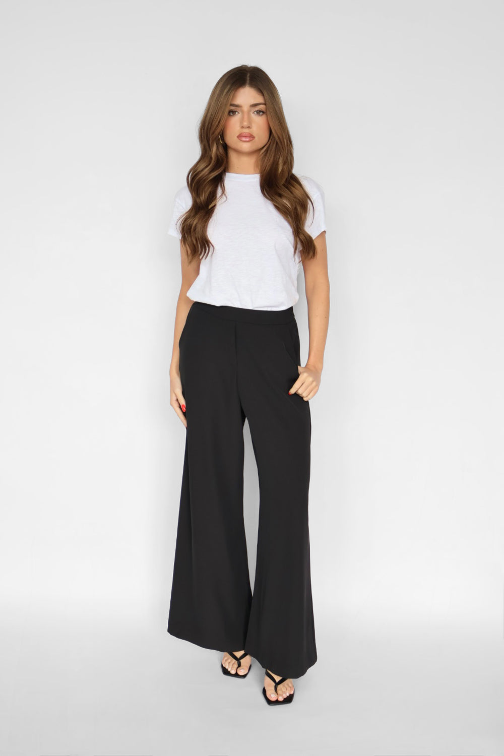 Pull-on Wide Leg Pants