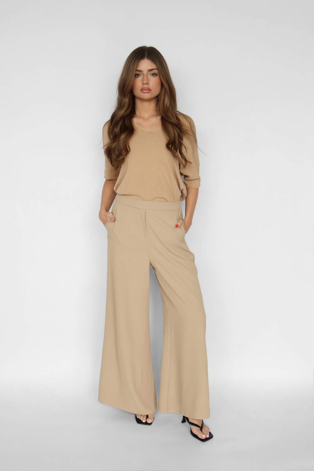 Pull-on Wide Leg Pants