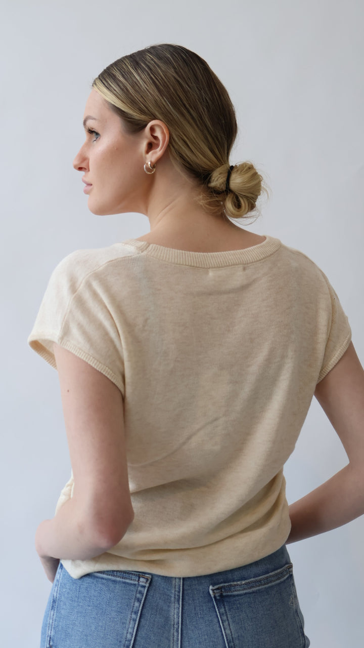 Side Ruched Sweater Tank Top