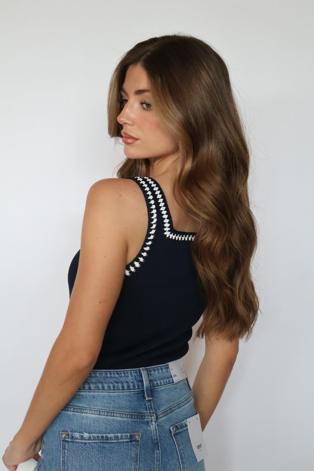 Square Neck Sweater Tank