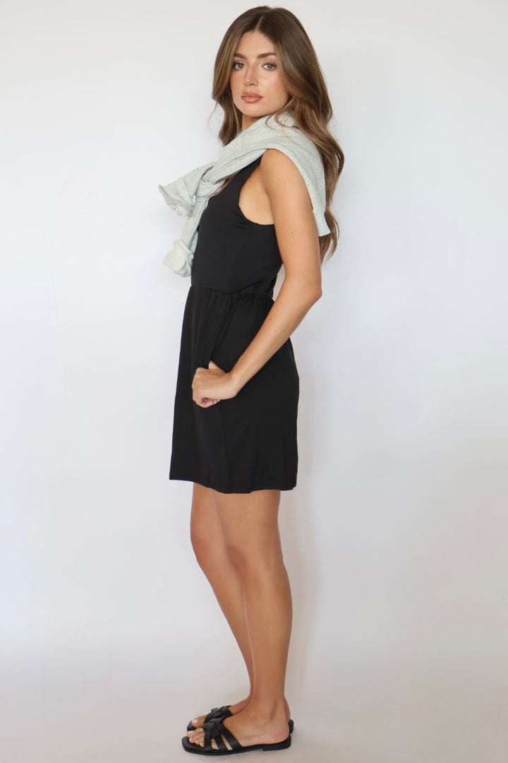 Savannah Square Neck Mini Dress- FINAL SALE