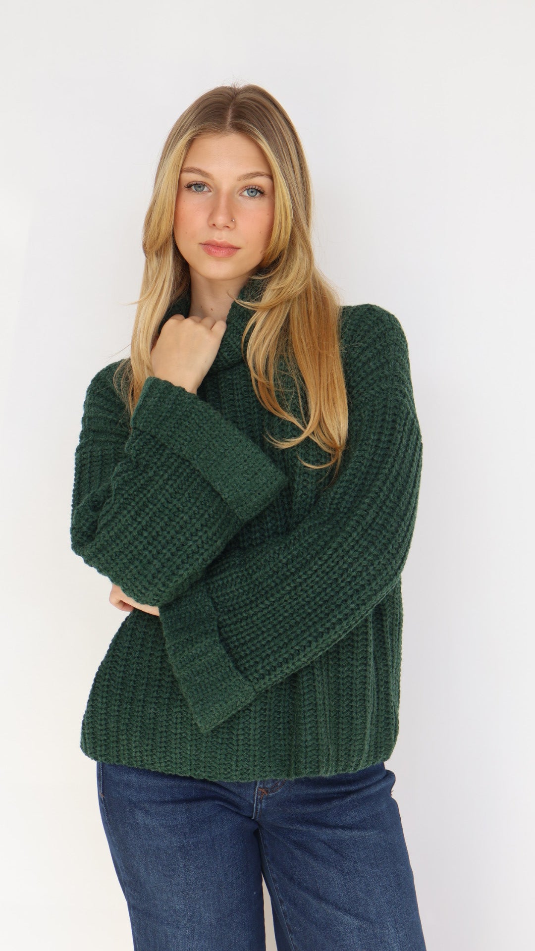 525 America Vida Turtleneck Shaker Pullover Sweater