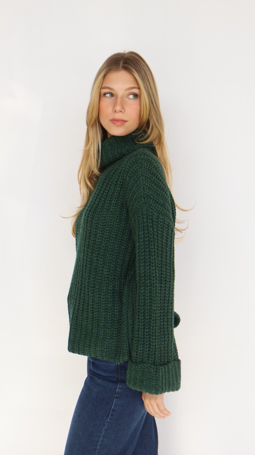 525 America Vida Turtleneck Shaker Pullover Sweater