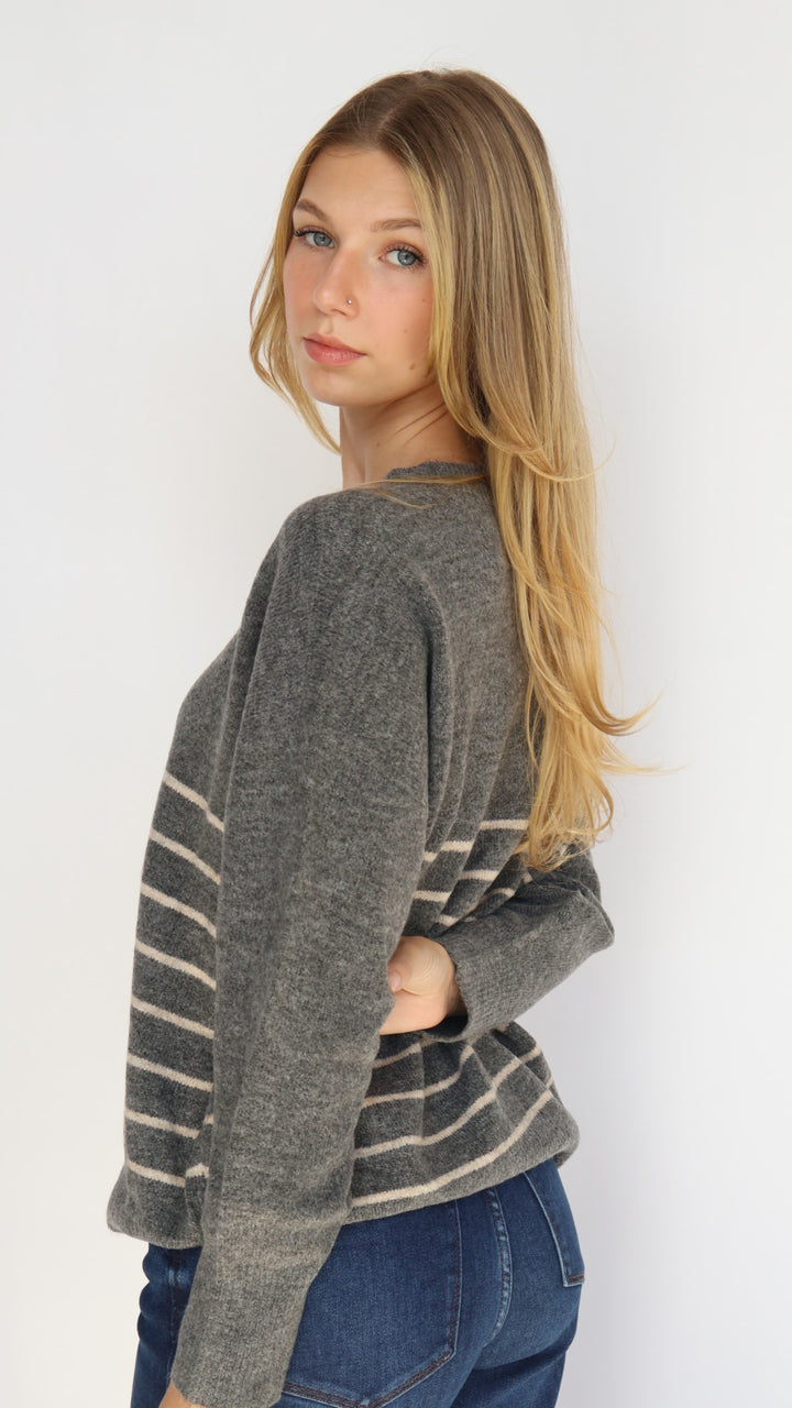 Stripe Crew Neck Everyday Sweater