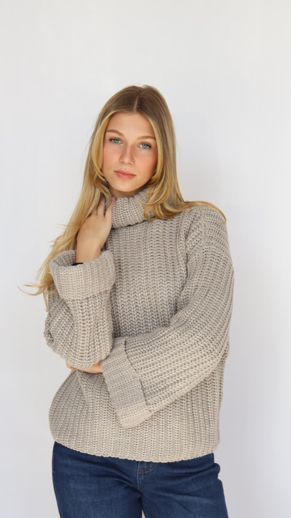 525 America Vida Turtleneck Shaker Pullover Sweater