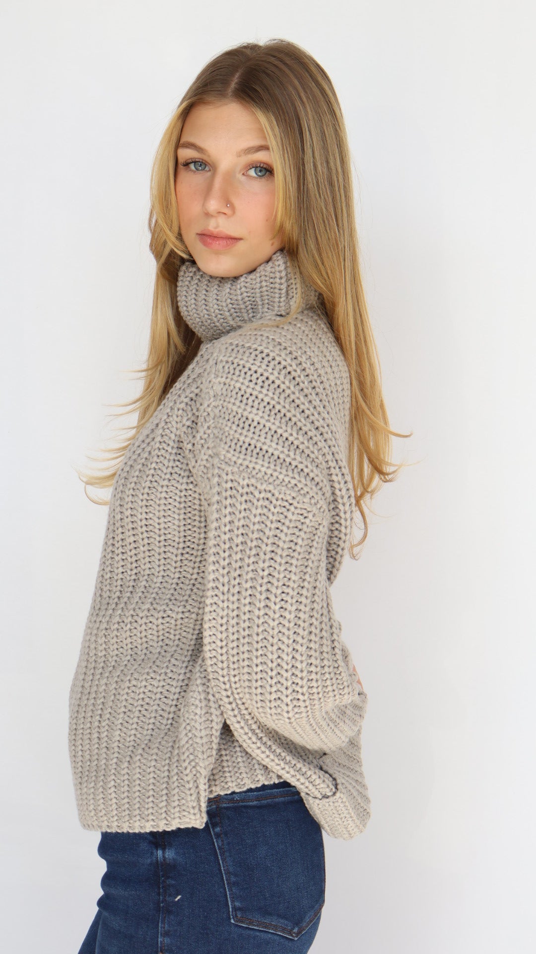 525 America Vida Turtleneck Shaker Pullover Sweater – Reign Boutique