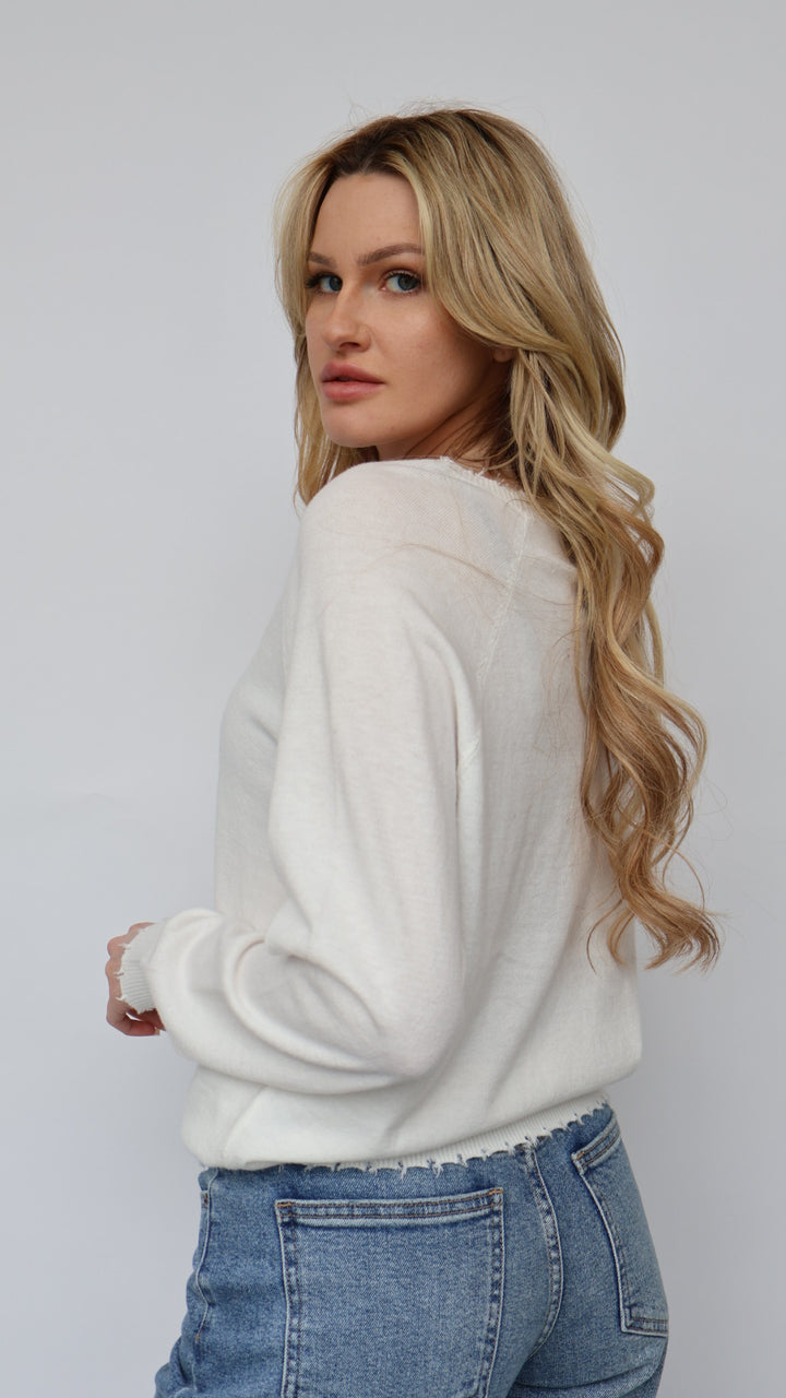 Cashmere Blend Crewneck Sweater