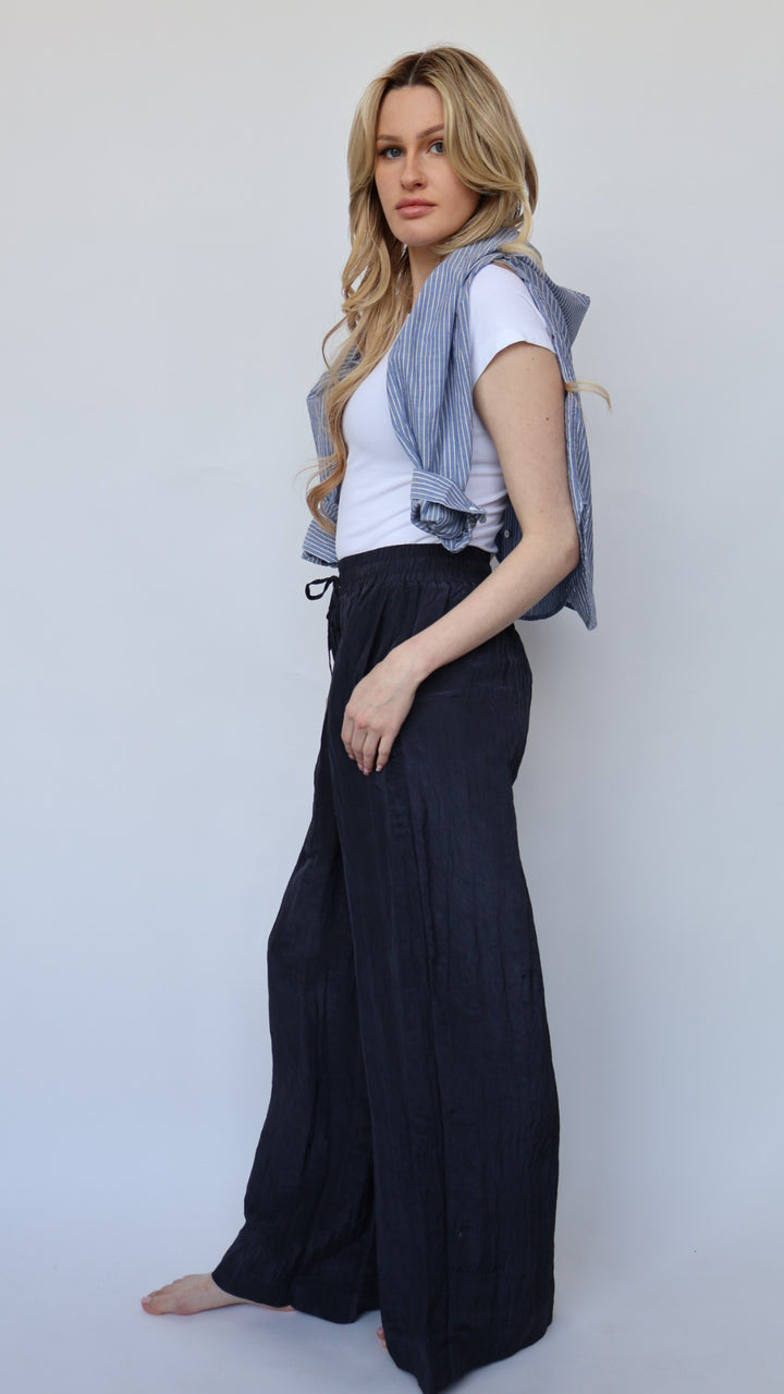 Textured Palazzo Pants