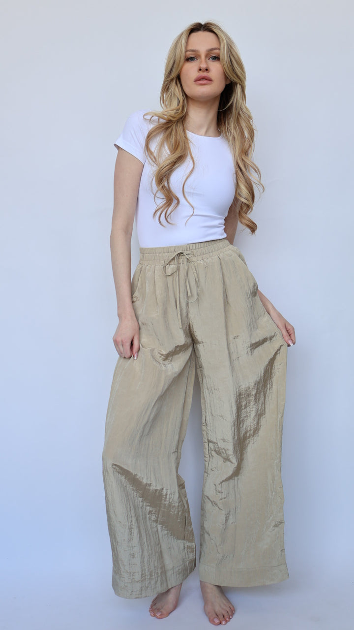 Textured Palazzo Pants