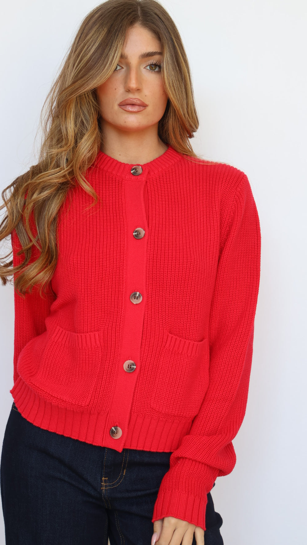 525 America Palmer Crewneck Cotton Cardigan
