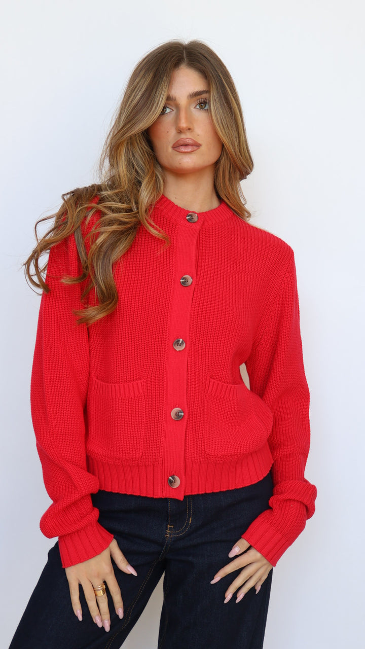 525 America Palmer Crewneck Cotton Cardigan