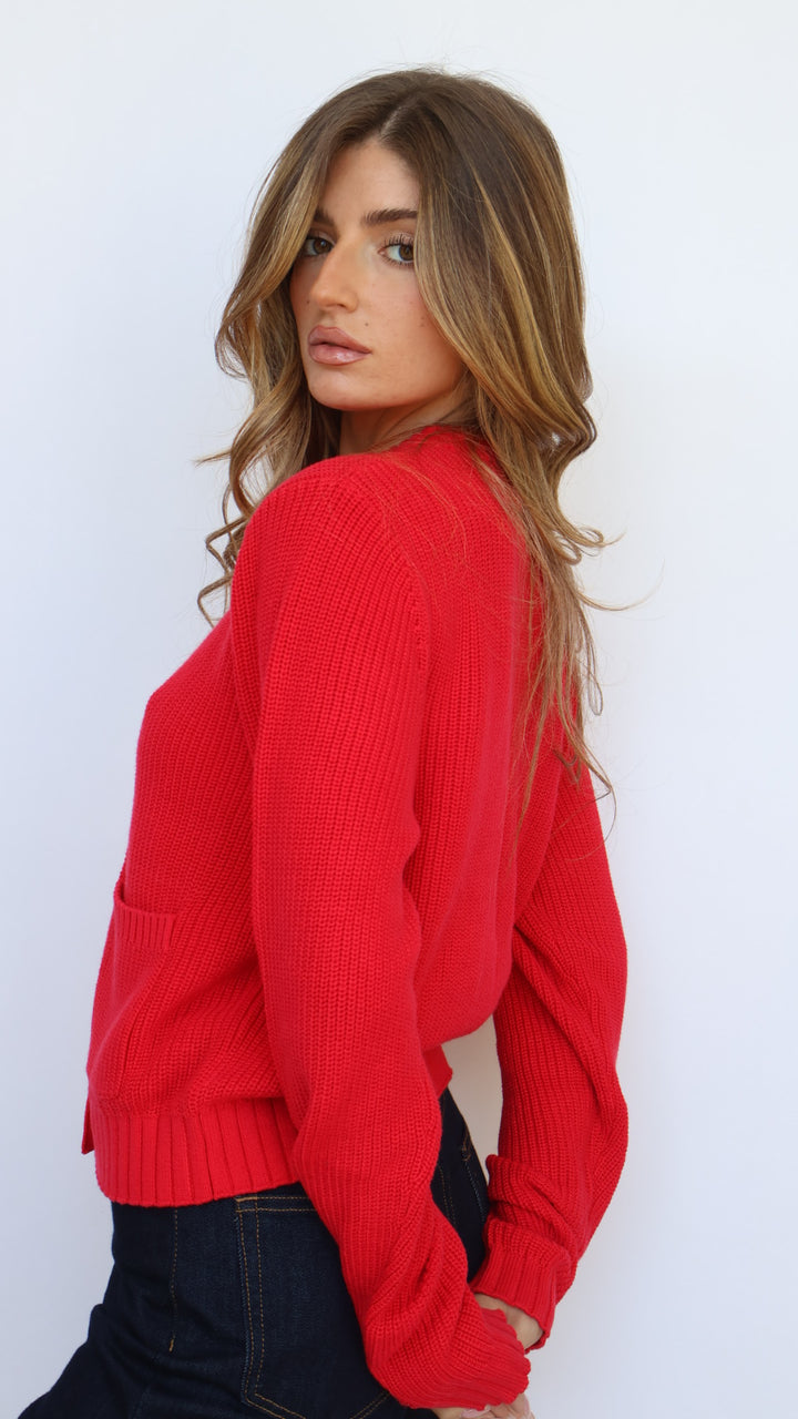 525 America Palmer Crewneck Cotton Cardigan