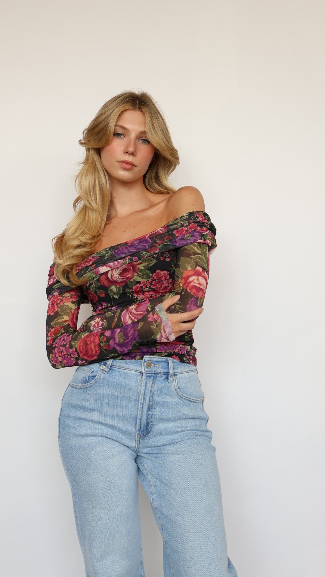 Off The Shoulder Floral Top