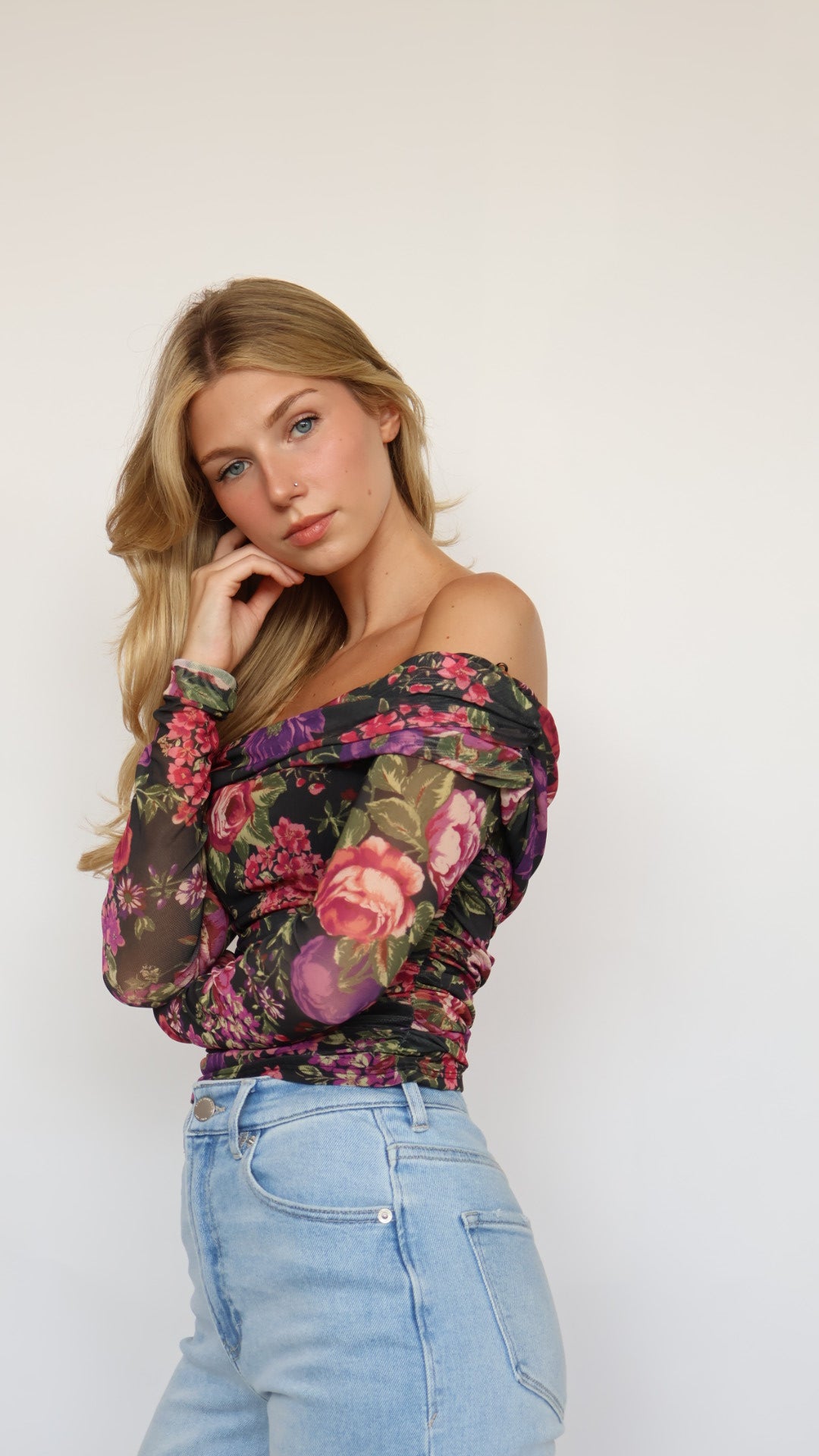 Off The Shoulder Floral Top