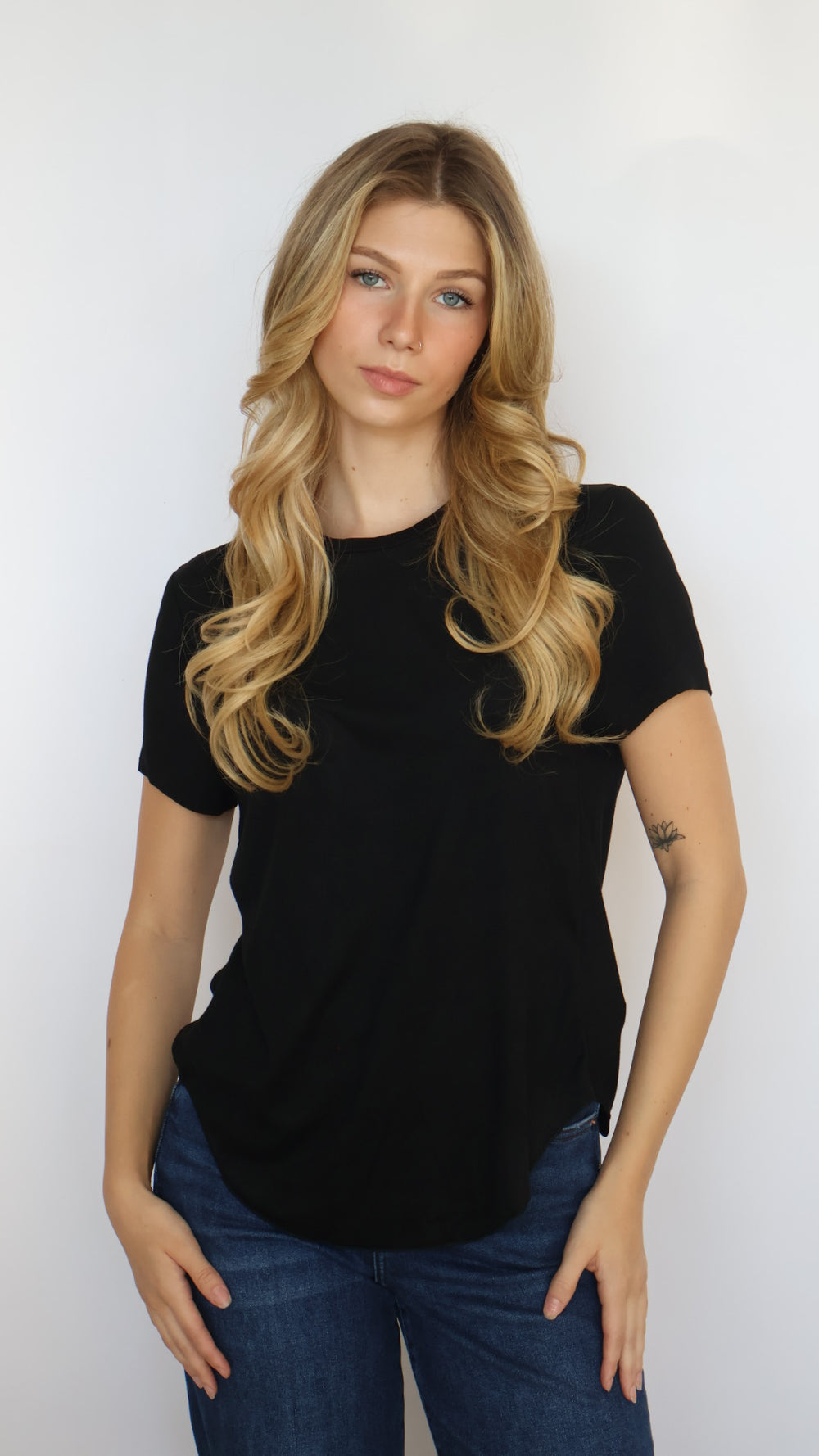 Elaina Full Vegan Suede Tee