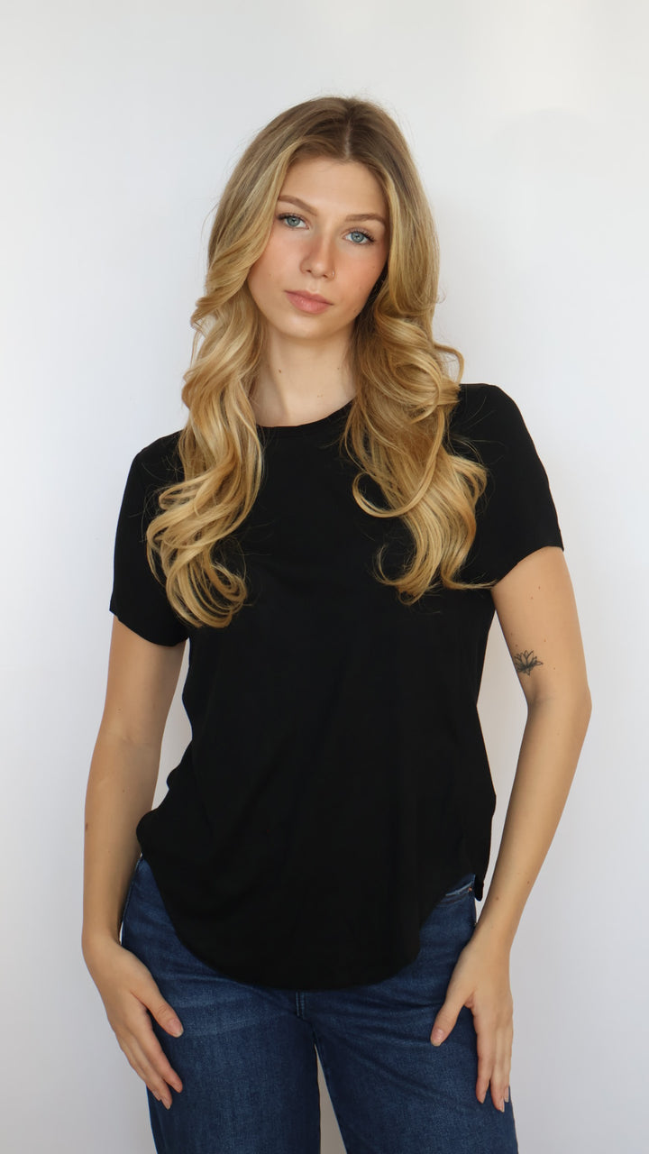 Elaina Full Vegan Suede Tee