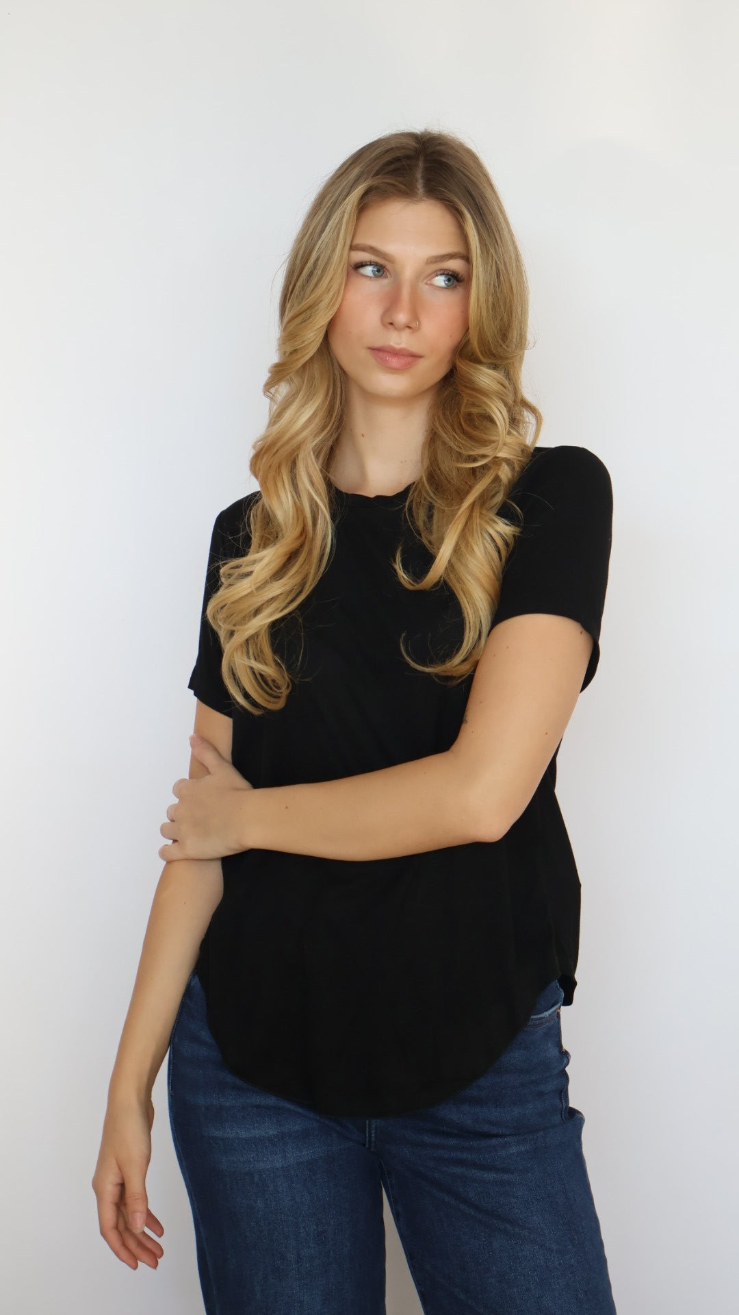 Elaina Full Vegan Suede Tee