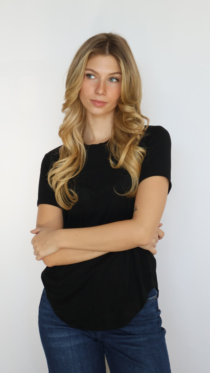 Elaina Full Vegan Suede Tee