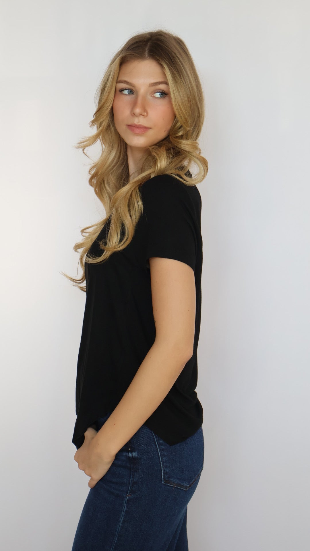 Elaina Full Vegan Suede Tee