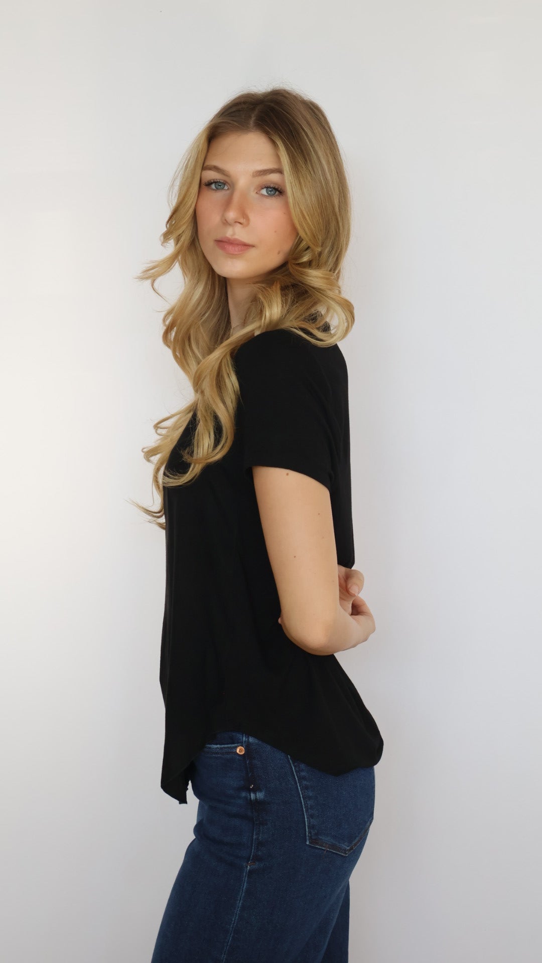 Elaina Full Vegan Suede Tee