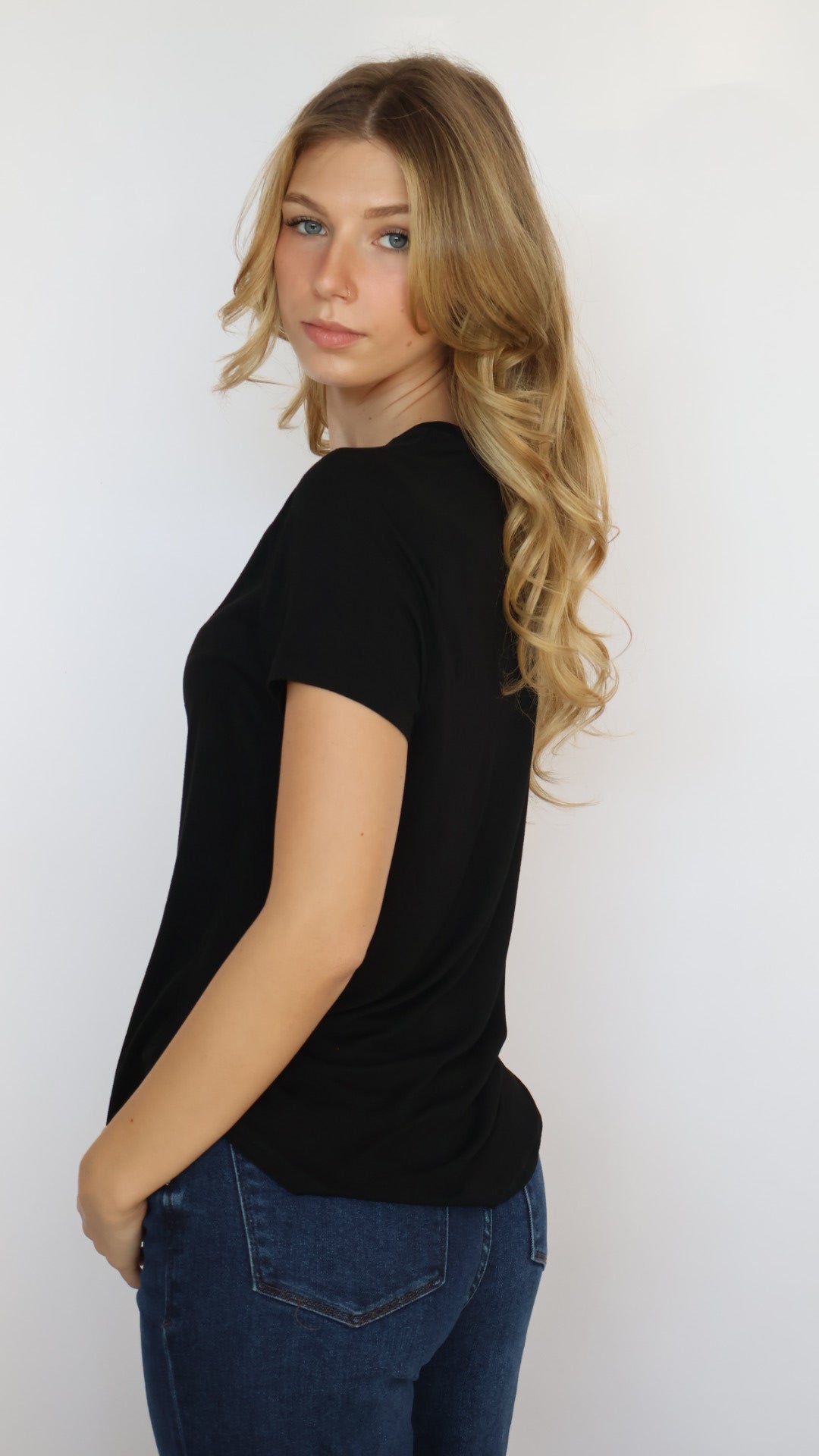 Elaina Full Vegan Suede Tee