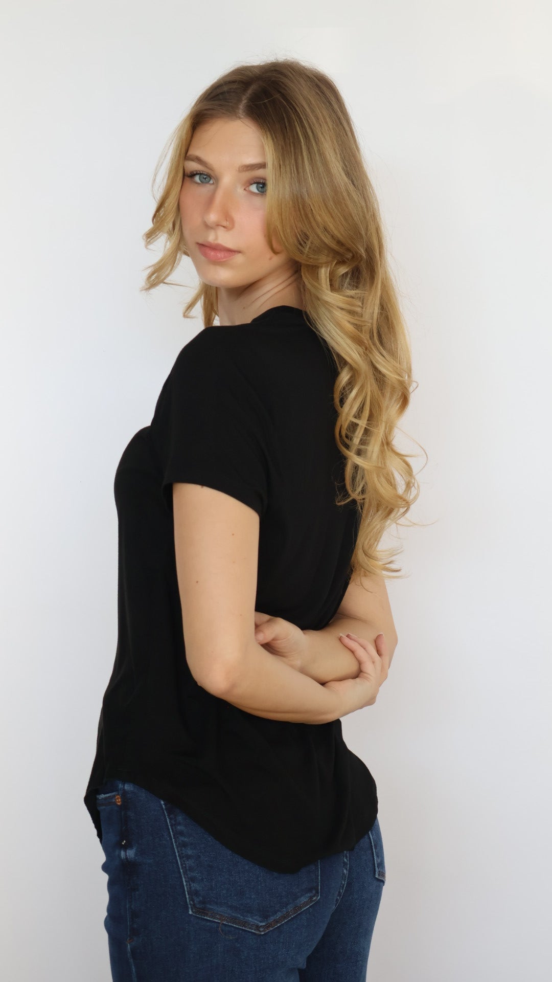 Elaina Full Vegan Suede Tee