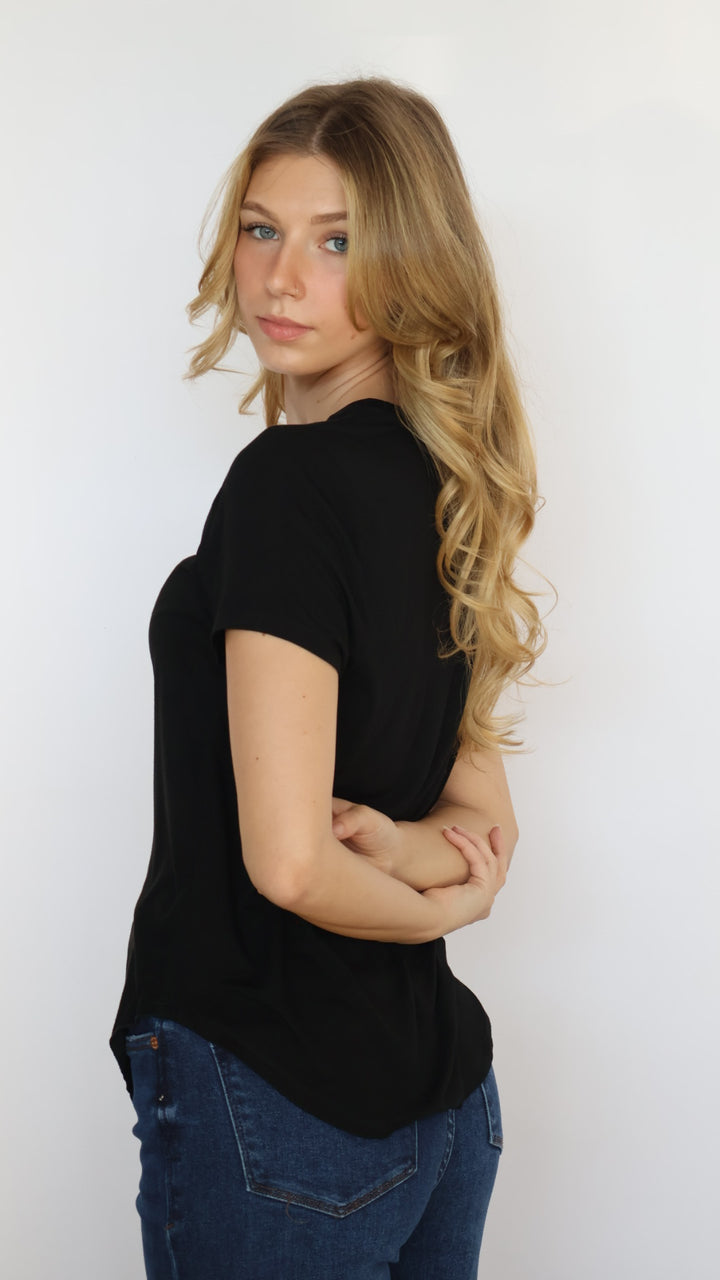 Elaina Full Vegan Suede Tee