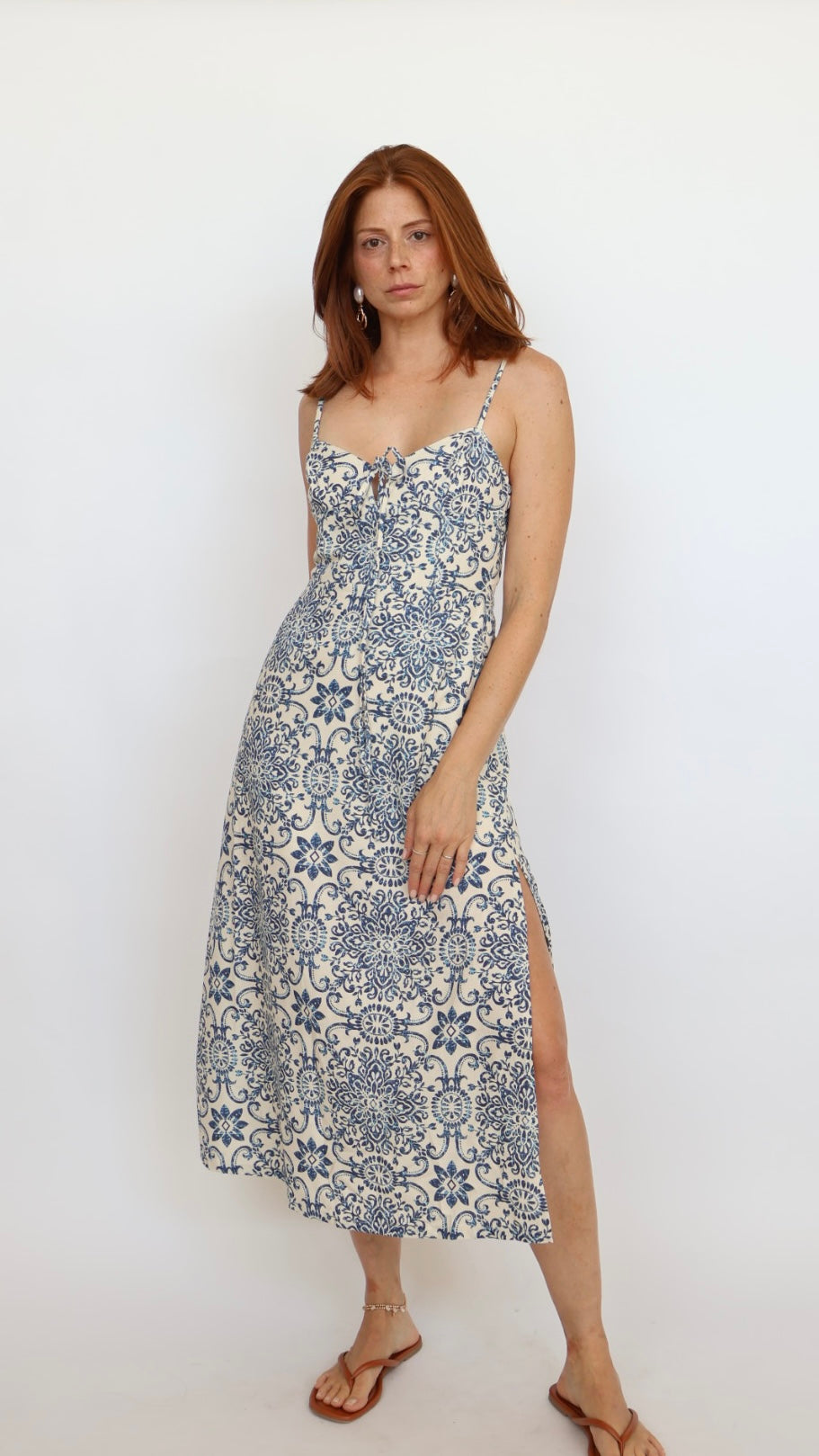 Mosaic Print Midi Dress
